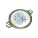 Art Nouveau tray, silver-plated brass, white porcelain, Austria, early 20th century