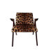Leopard print velvet bunny armchair from dolnośląskie fabryki mebli, 1960