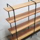 Vintage wooden and metal shelf
