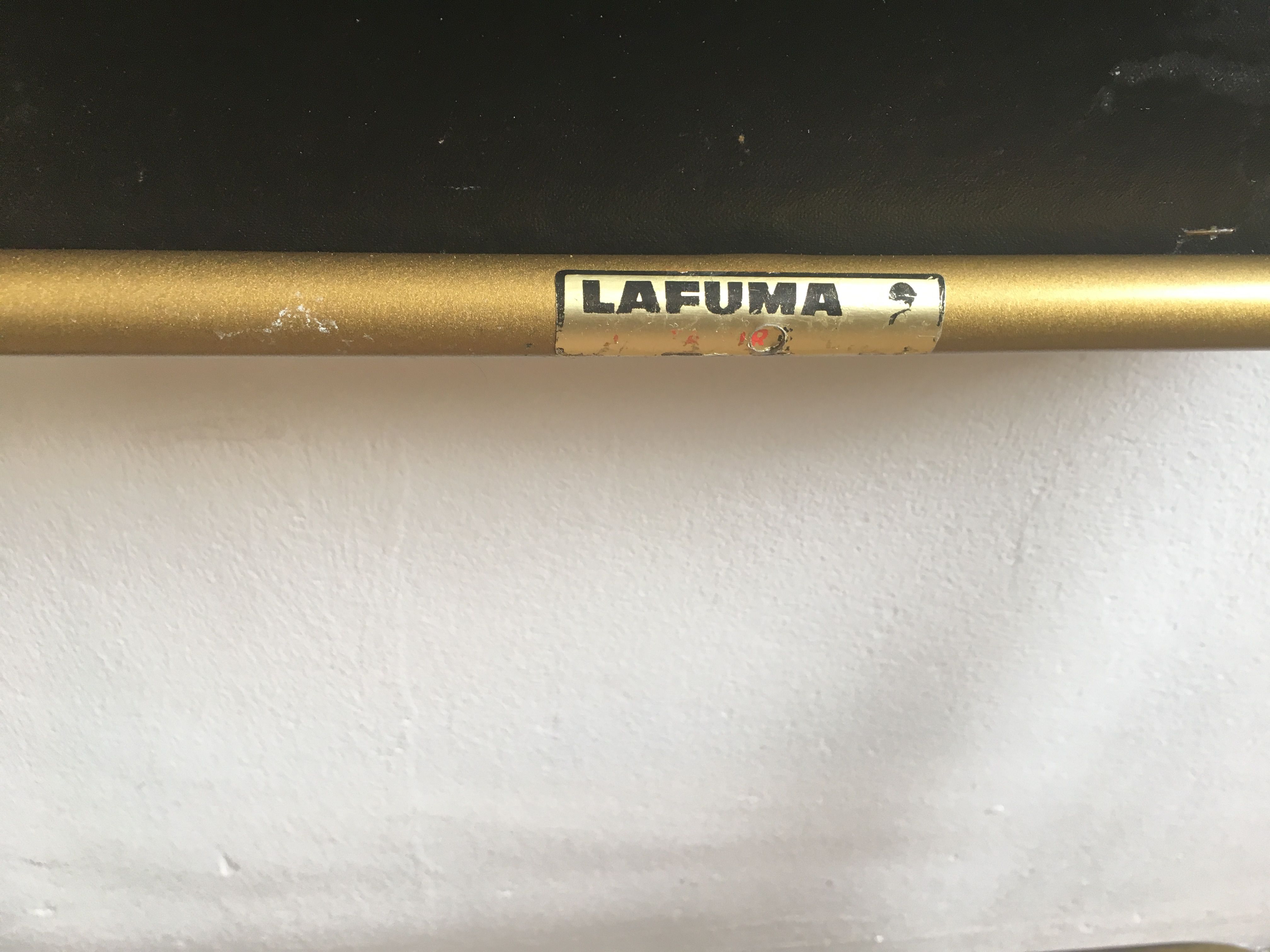 Paire de chaises Lafuma velours moutarde vintage 60/70’s