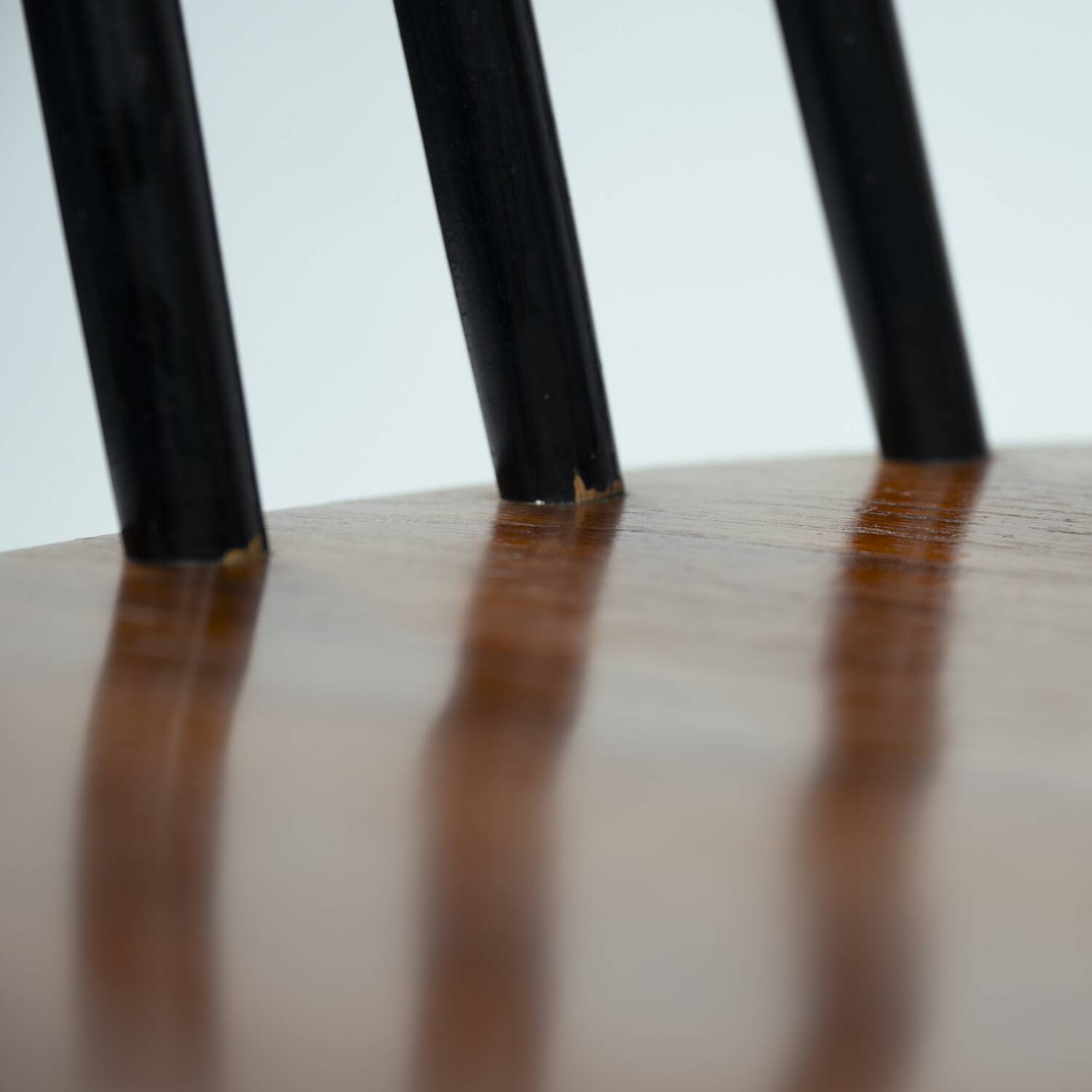 6 Tapiovaara Fanett style spindleback chairs, 1970s