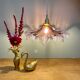 Vintage glass lampshade suspension