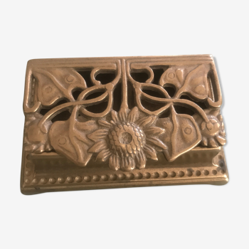 Art Nouveau brass stamp box