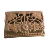 Art Nouveau brass stamp box