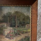 Oil on canvas signed old “Jardin”