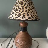 Leopard lampshade bedside lamp