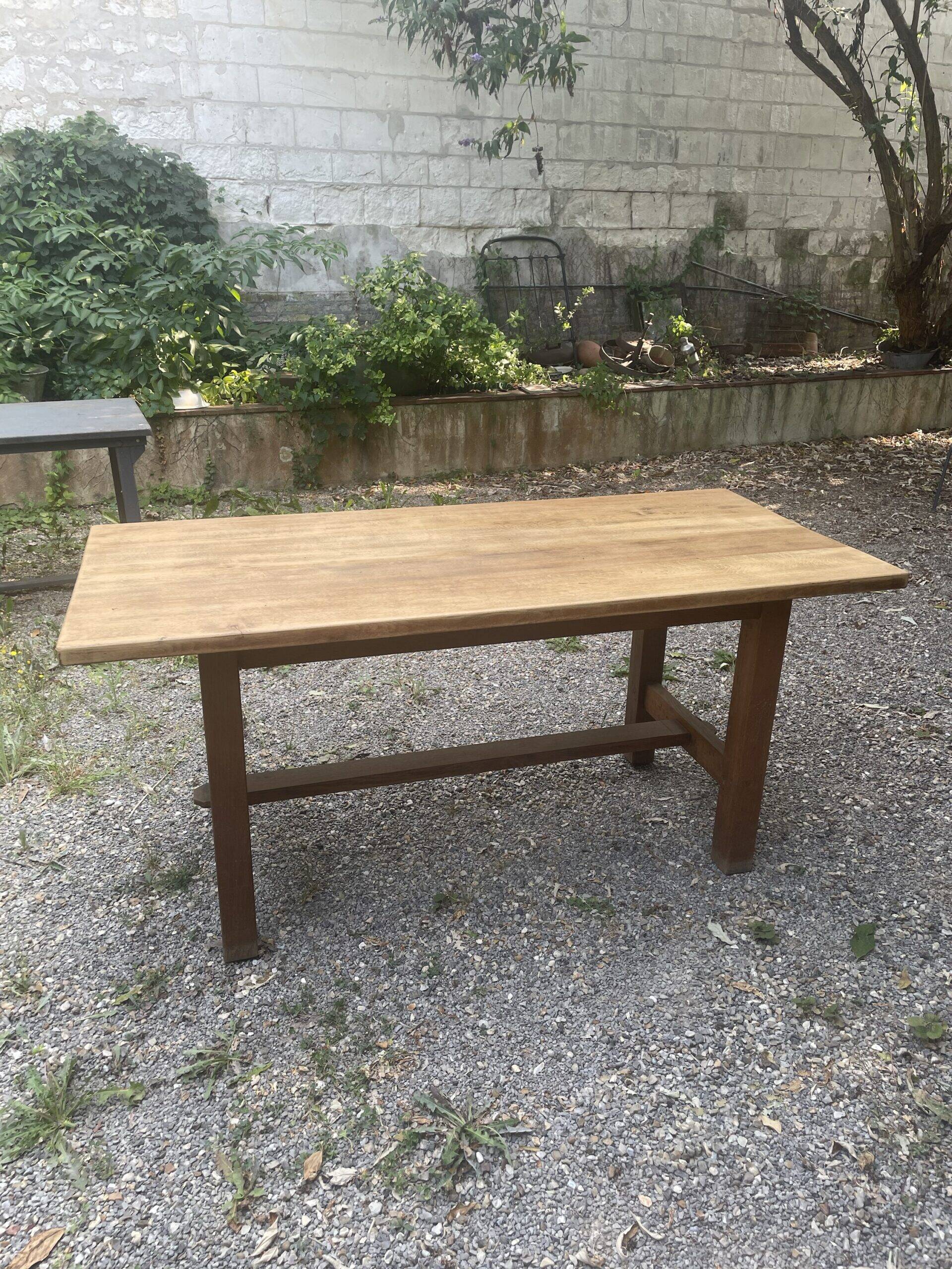 Table de ferme en chêne massif