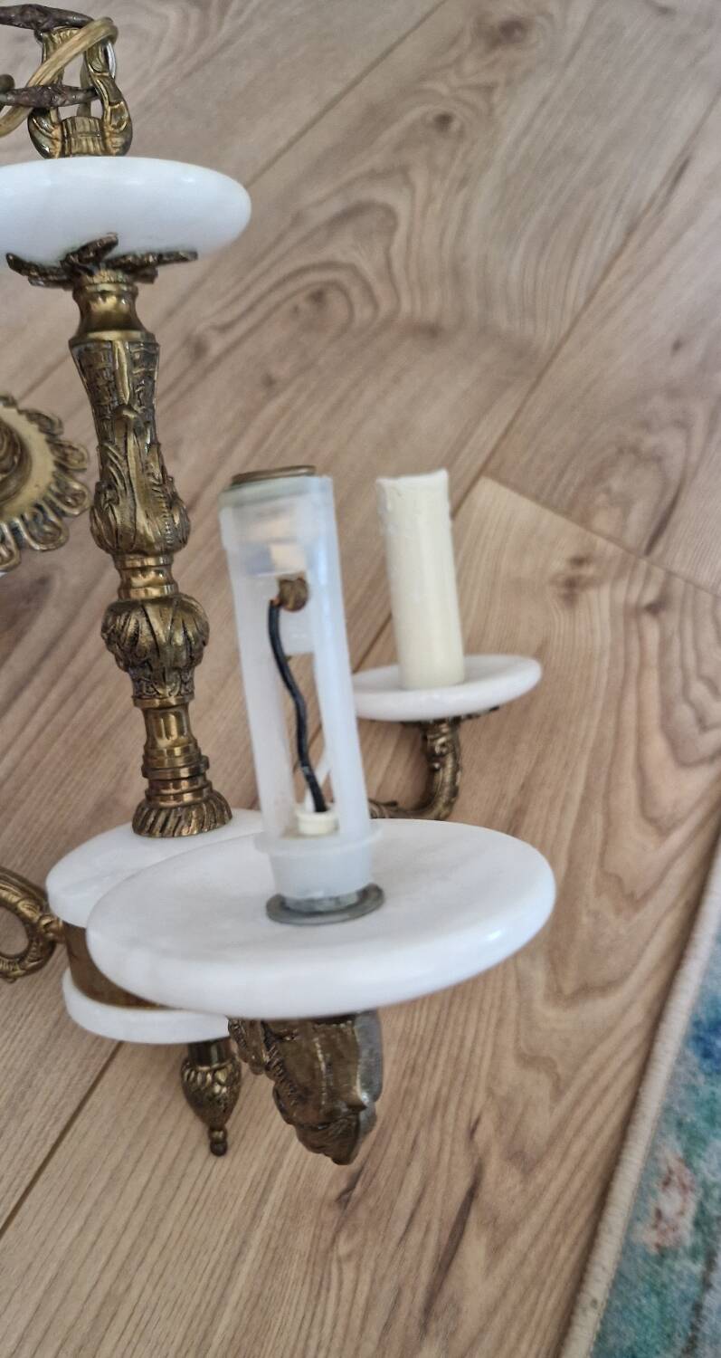 Louis XV style gilded bronze chandelier.