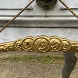 Miroir ovale art déco avec pompons