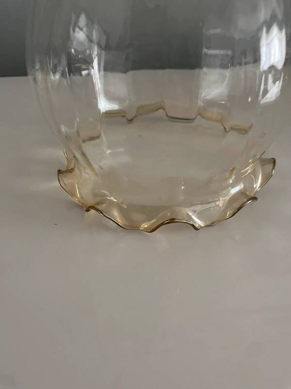 Vintage amber glass chandelier