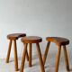 Vintage tripod stool trio