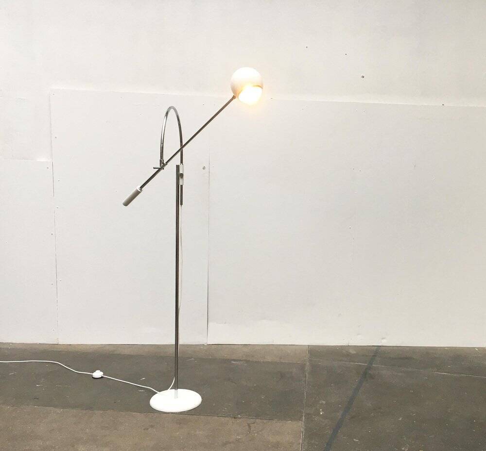 Floor lamp model Orbiter from the mid-century space age by Robert Sonneman for Luci Italia, 1960s.