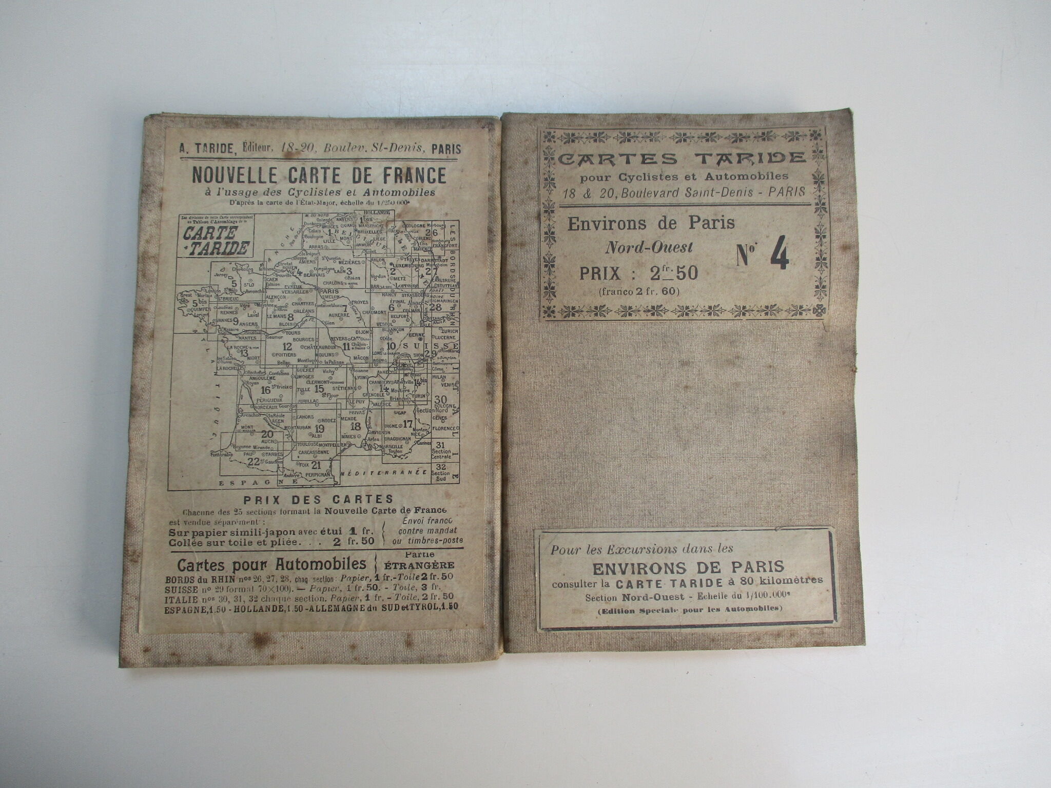 Map of Taride around paris north-west