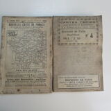 Carte ancienne Taride Environs de Paris nord- ouest ,entoilée