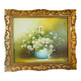 Oil painting on canvas, still life signed Rossy.