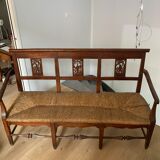 Mandarin bench in precious wood and inlays