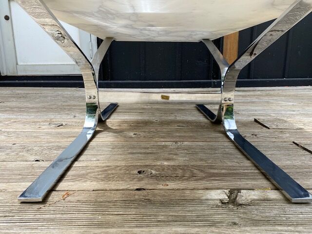 Table basse marbre calacatta design 1970