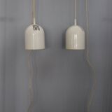 White Ceiling Lights, 1970s, Set of 2