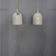 White Ceiling Lights, 1970s, Set of 2