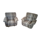 Pair of Italian design armchairs of the 1970s