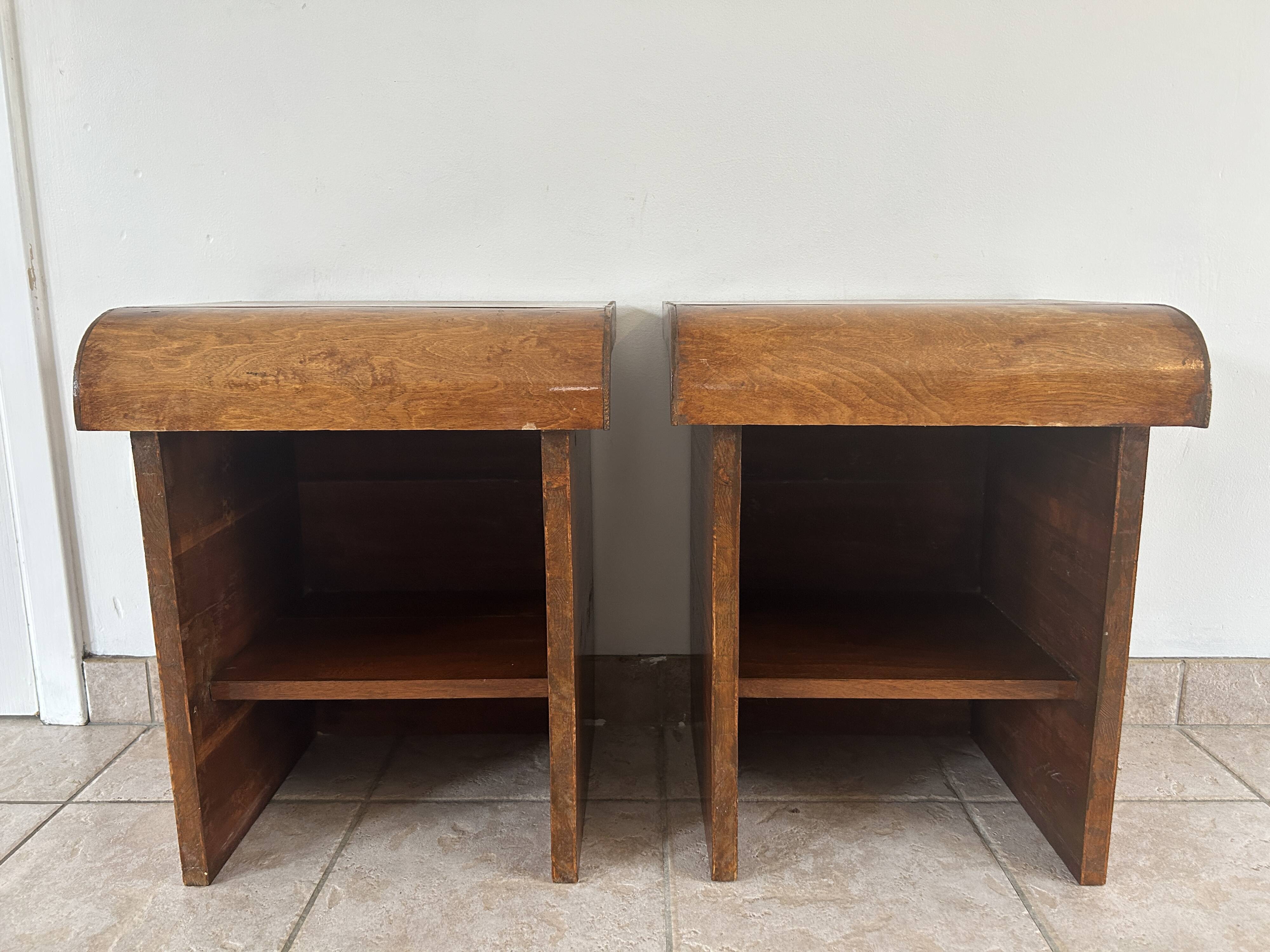 Pair of Art Deco bedside tables