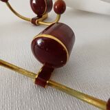Art deco bakelite brass hooks