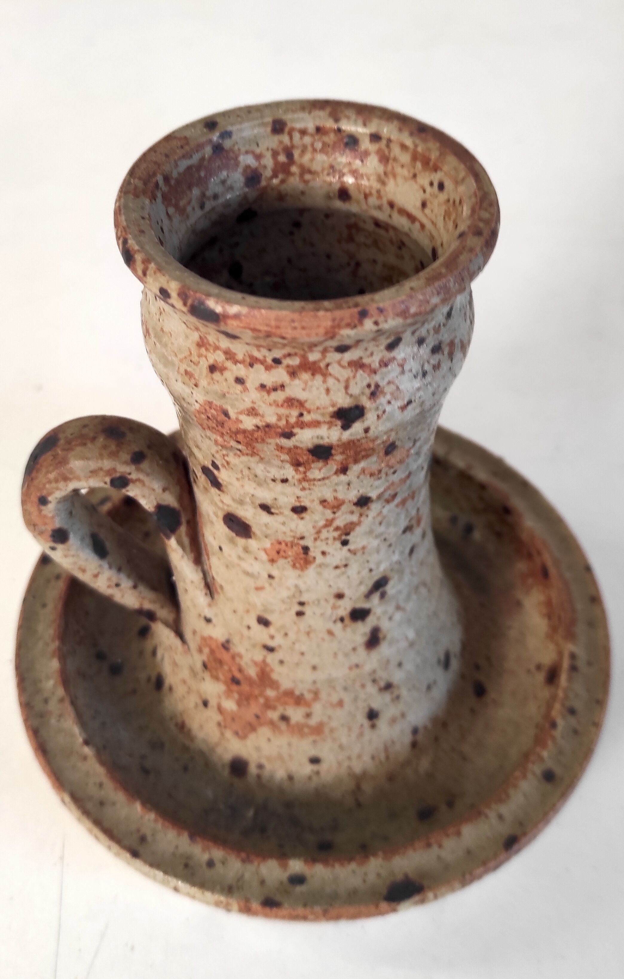 Pyrity sandstone candle holder - 60s/70s