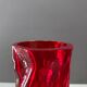 Rock crystal glass vase, Ingrid Glas Germany, 70's