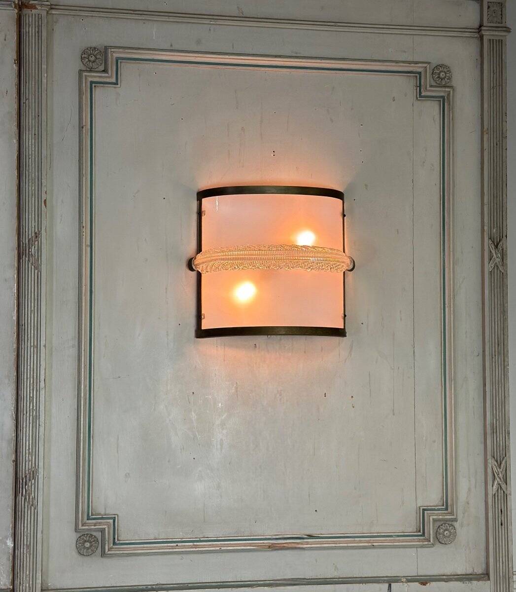 Pair of Venetian wall lights in Murano glass circa 1950