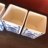 5 cobalt blue flower spice jar