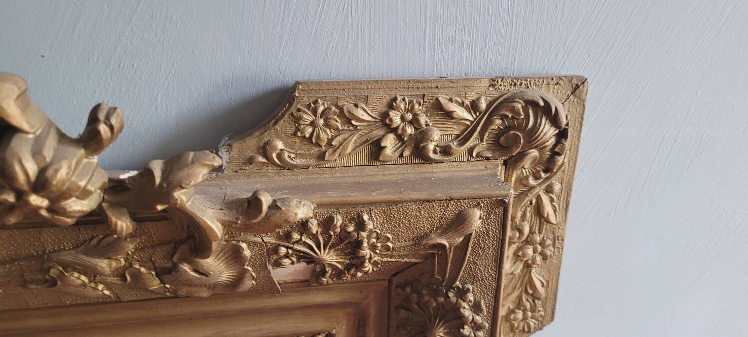 Large Edmond pedimented mirror