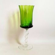 Emerald green chalice Empoli 70s Height 32 cm