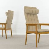 Pair of danish highback chairs by domus danica