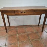 Ancienne table, console pieds fuseaux