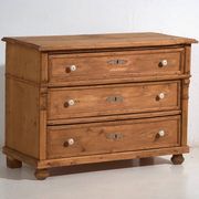 Antique solid pine chest of drawers – European rustic furniture – circa 1900