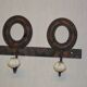 Iron coat holder with picture frames