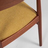 4 dining chairs in teak by Henning Kjaernulf for Korup Stolefabrik 1960s