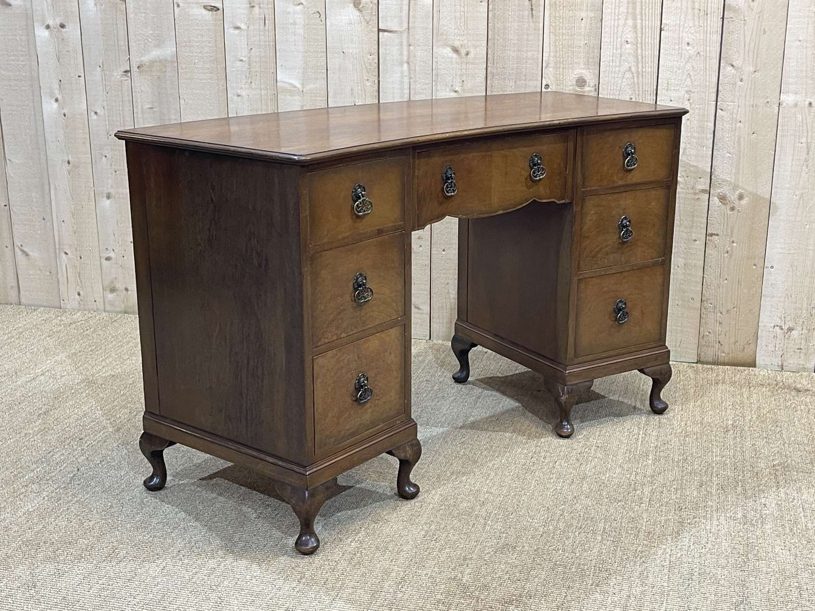 English walnut desk from the 1950s