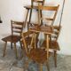Set of 6 solid beech chairs by Adolf Schneck