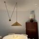 Adjustable Brass Keos Pendant Lamp with Counterweight by Florian Schulz