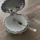 Stainless steel shell butter dish
