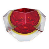1960s Gorgeous Red and Yellow Ashtray or Catch-All By Flavio Poli for Segus