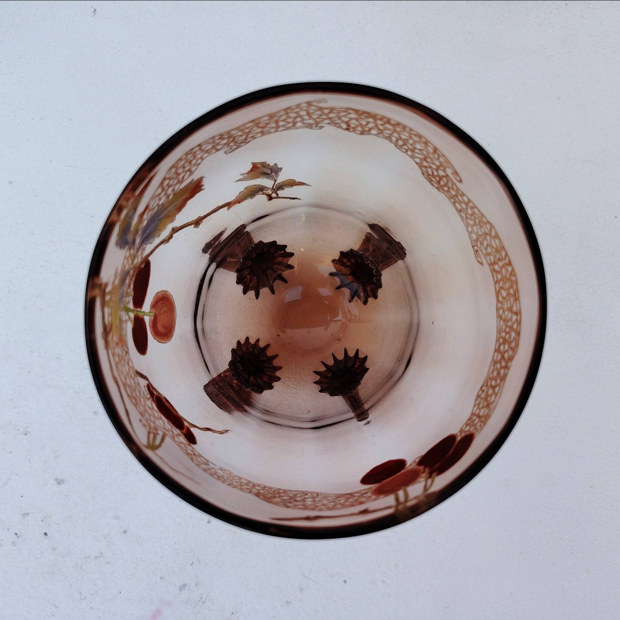 Cerise service with Legras brandy, Art Nouveau, Montjoye