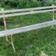 Old garden bench cast iron foot