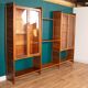 Retro Teak 1960s Mid Century Three Bay Ladder Shelving System