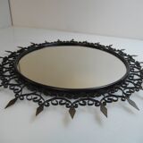 Signed Vallauris Chaty Sun mirror 44cm