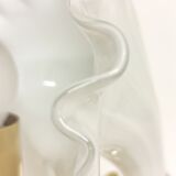 Pair of table lamps calla lily "Franco Luce" murano glass. Italy 1960s.