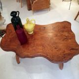 Coffee table in elm magnifier