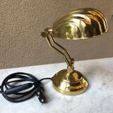Vintage shell bedside lamp design 80 brass solid