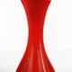 Mid-century modern vase, red glass, Poland, 1970s